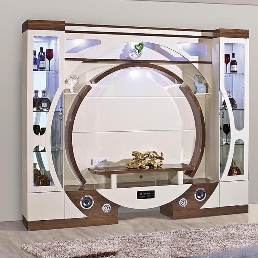 Salle de séjour de luxe - mobilier meuble TV avec lecteur de DVD