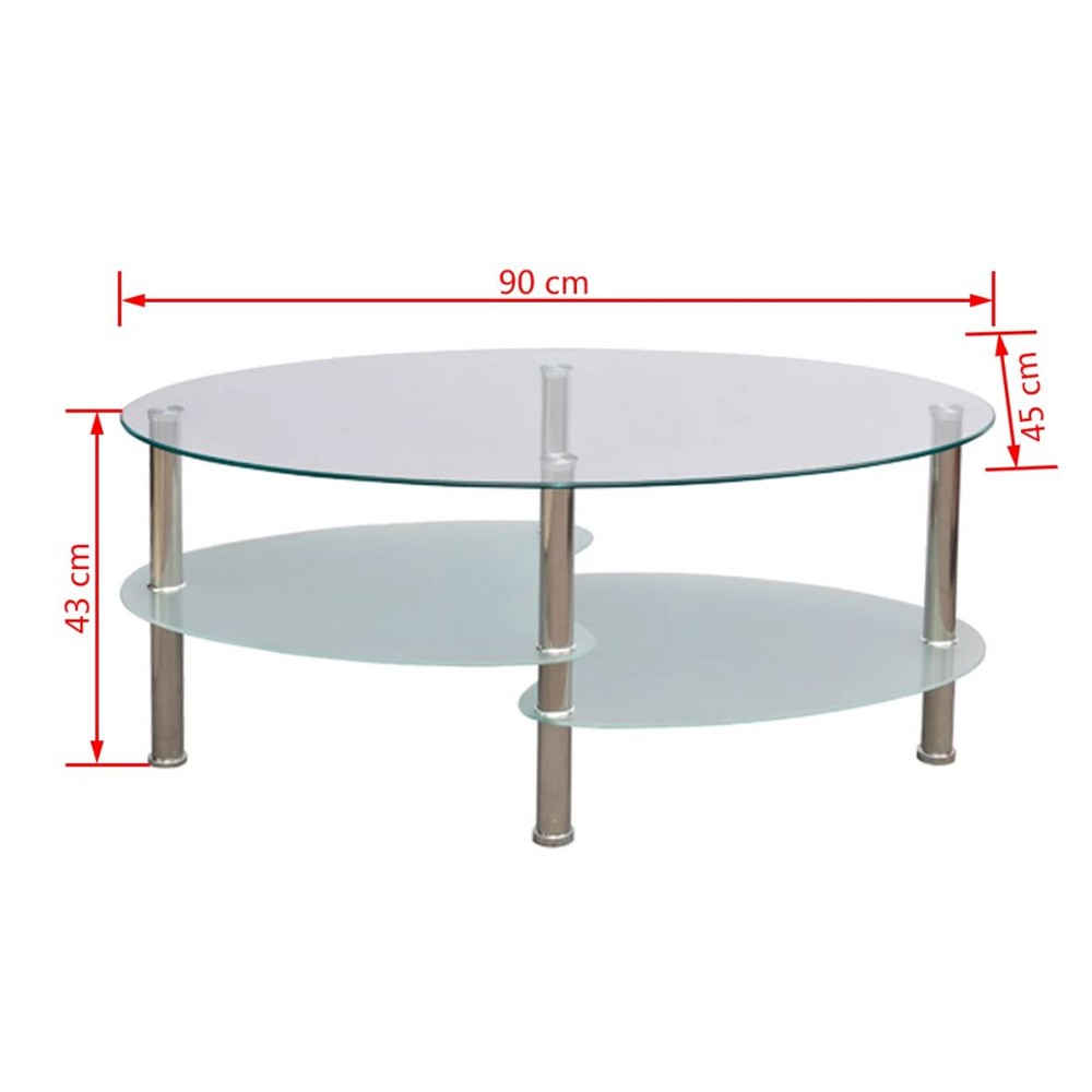 Acheter Table Basse Ovale en Verre pas cher.
