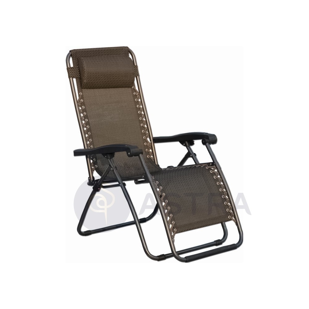 Acheter Chaise Flexzion Zero Gravity - Chaise inclinable pliante anti-gravité pour patio et siège en textilène avec repose-pieds et oreiller réglable pour jardin pas cher neuf