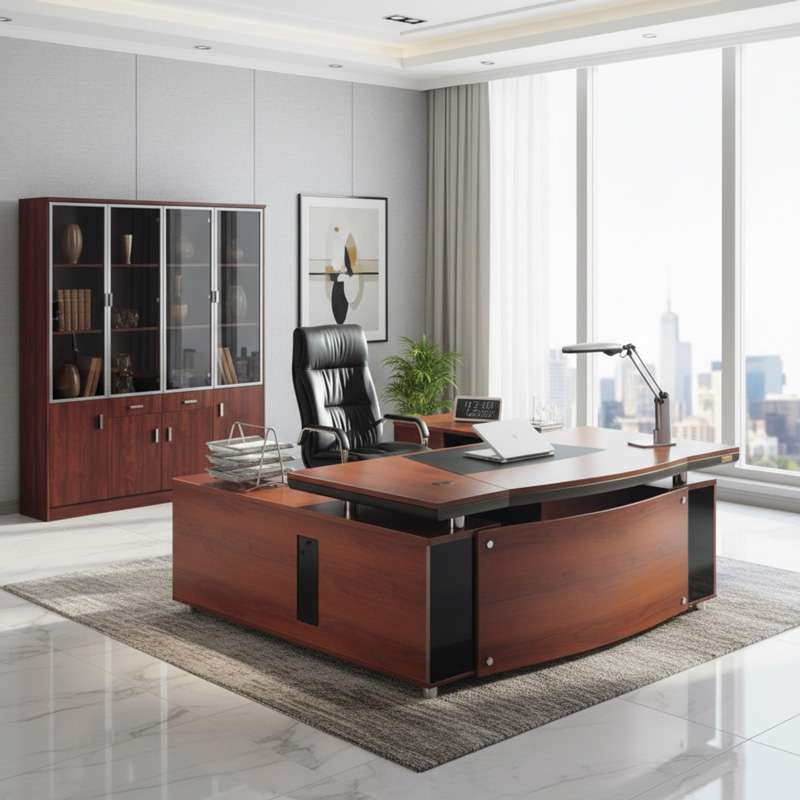 Ensemble Bureau President 2m avec Retour + Armoire trois Battants - Dakar Sénégal Ensemble Bureau President 2m avec Retour + Armoire trois Battants - Dakar Sénégal