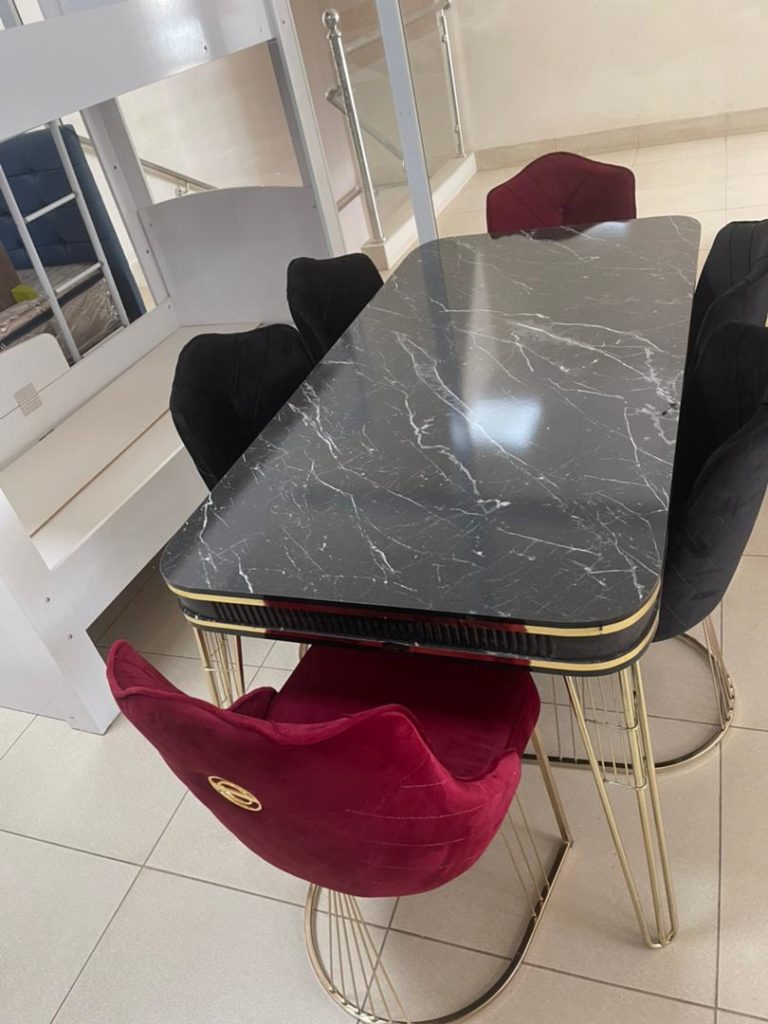 Table à Manger Dakar Extensible - Métal & Chêne - 120/220 Cm
