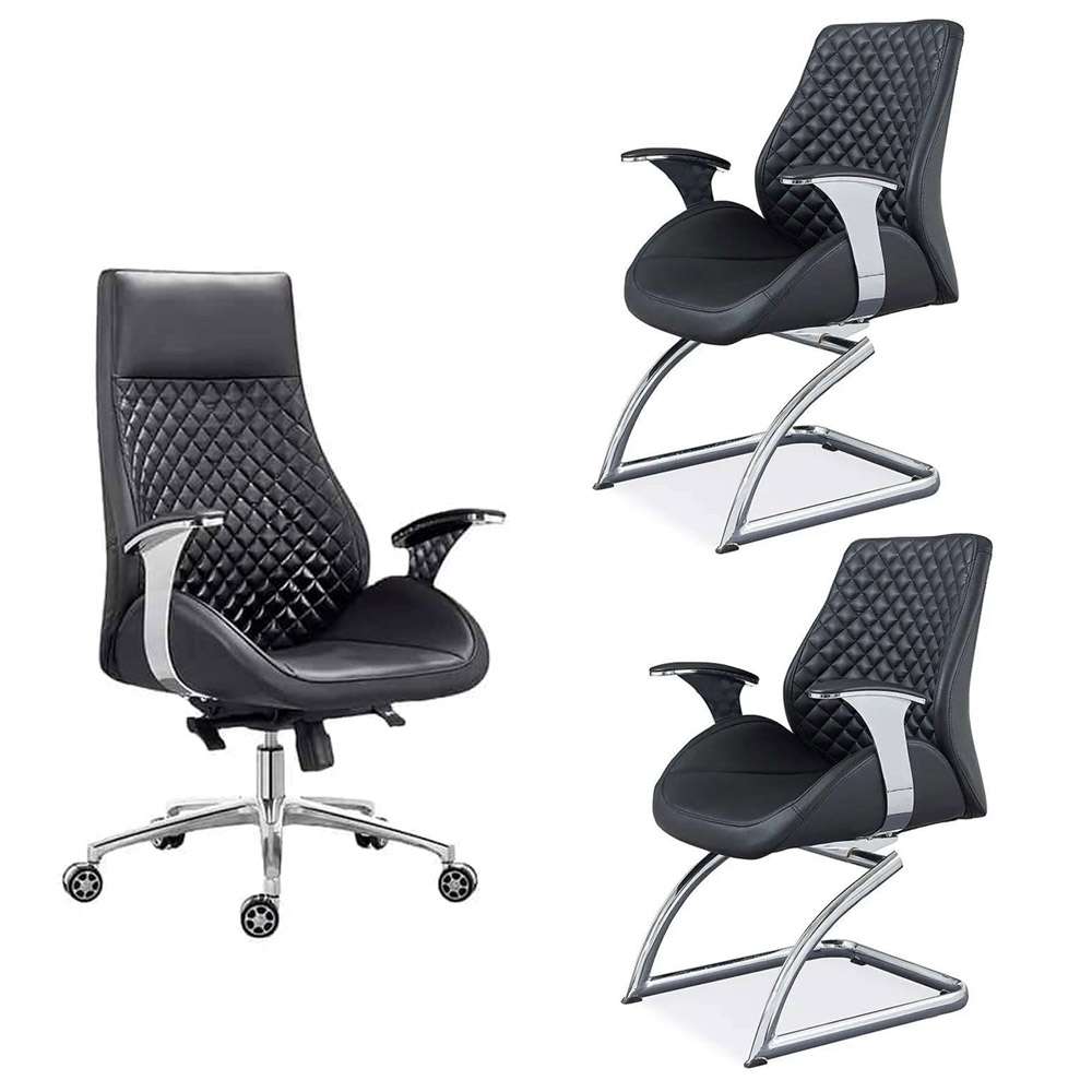 Ensemble Fauteuil Bureau + 2 fauteuils Visiteur