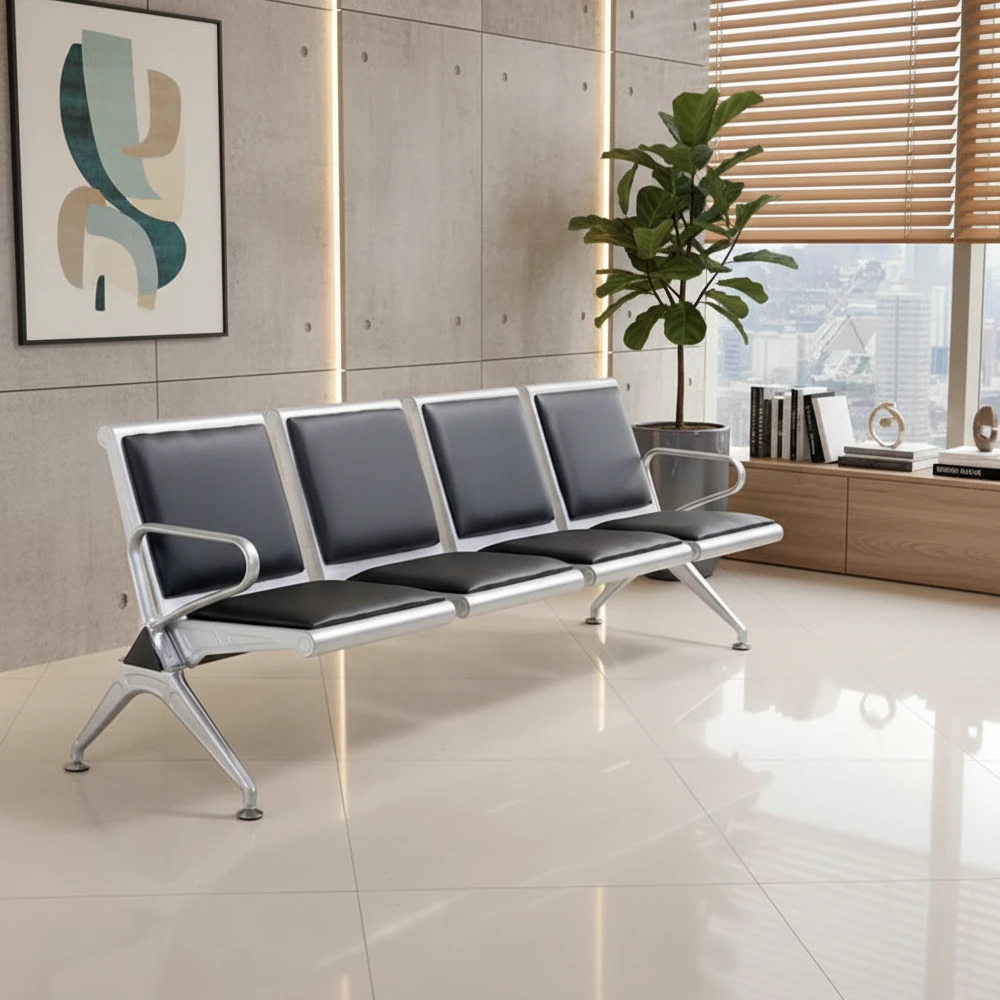 Chaise salle d’attente professionnelle 4 places – Assise confortable et structure robuste - Dakar, Sénégal
