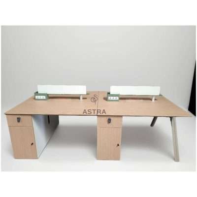 Open Space 4 places avec prises intégrées – Design moderne