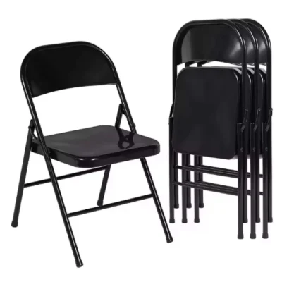 Chaise pliante métallique noire – Robuste, pratique et gain de place - Astra Dakar Sénégal